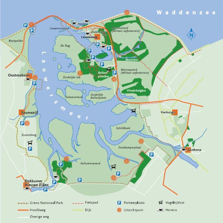 Bellemare Bungalow Lauwersmeer Mit Ueberdachte Veranda Und Eingezaeuntem Garten Anjum Eksteriør billede